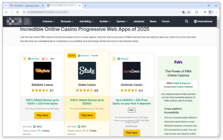 Примеры онлайн-казино, использующих технологию PWA | CPA Mafia