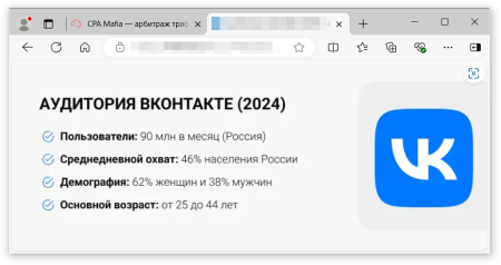 Статистика по аудитории ВКонтакте за 2024 год | CPA Mafia