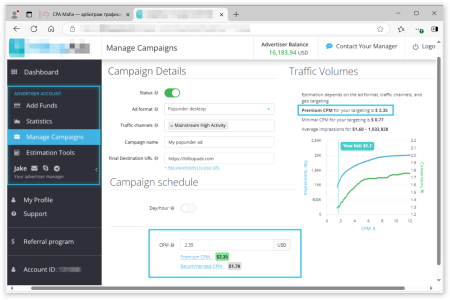 Настройка рекламной кампании для получения попандер трафика | CPA Mafia