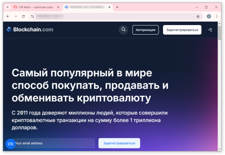 Топовый сервис на рынке криптовалют Blockchain.com | CPA Mafia