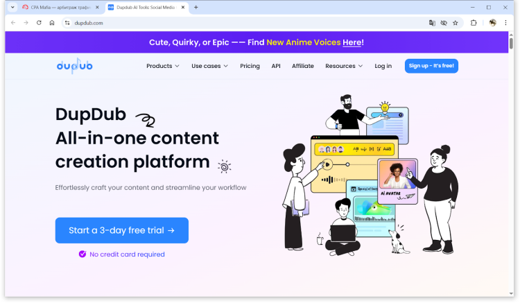 Нейросеть для озвучки рекламных креативов в арбитраже трафика DupDub | CPA Mafia