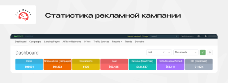 Подробная статистика рекламной кампании в арбитраже трафика на крипту через пуши | CPA Mafia