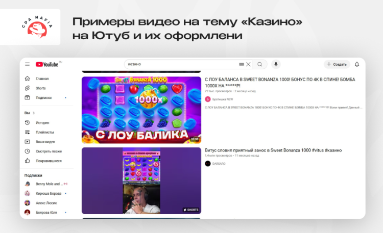 Популярные видео на YouTube, созданные для продвижения офферов онлайн-казино | CPA Mafia