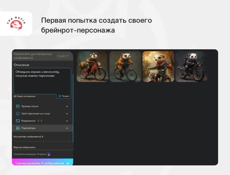 Неудачная попытка создать брейнрот животное с помощью нейросети | CPA Mafia