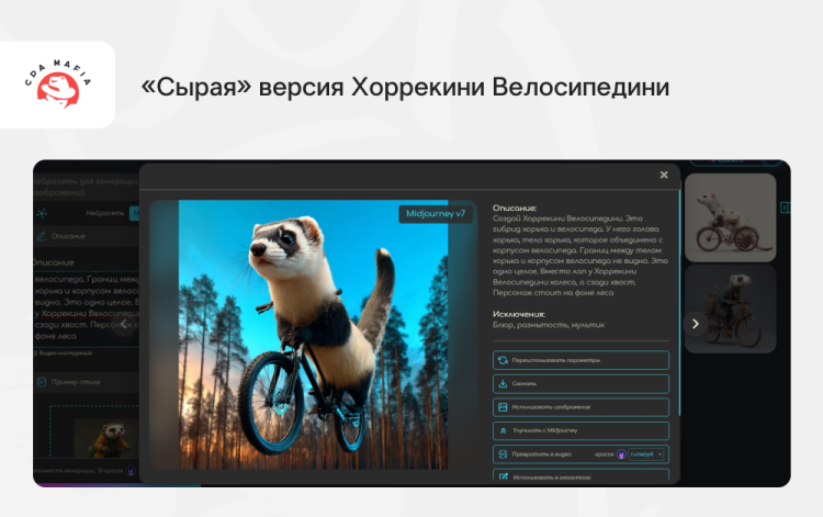 Процесс генерации нового брейнрот персонажа Хоррекини Велосипедини с помощью ИИ | CPA Mafia