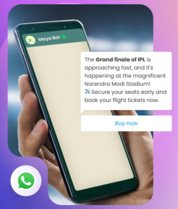 Пример приуроченной к IPL рассылки через WhatsApp бота