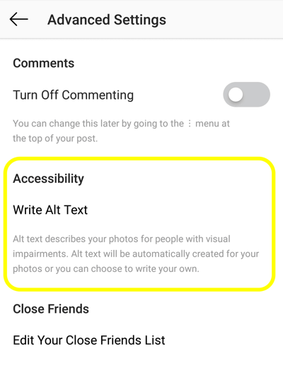 Как добавить Alt Text в посты Instagram